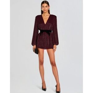 Lilai Sequin Burgundy Dress (NWT)